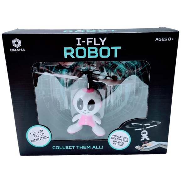 Unknown Other - BRAHA I-Fly Robot Miniature Flying Helicopter White/Black/Pink ~ FACTORY SEALED